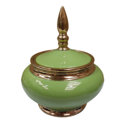 Sopera Porcelana Verde con dorado 29 x 24 cm (Orula) - 12 in